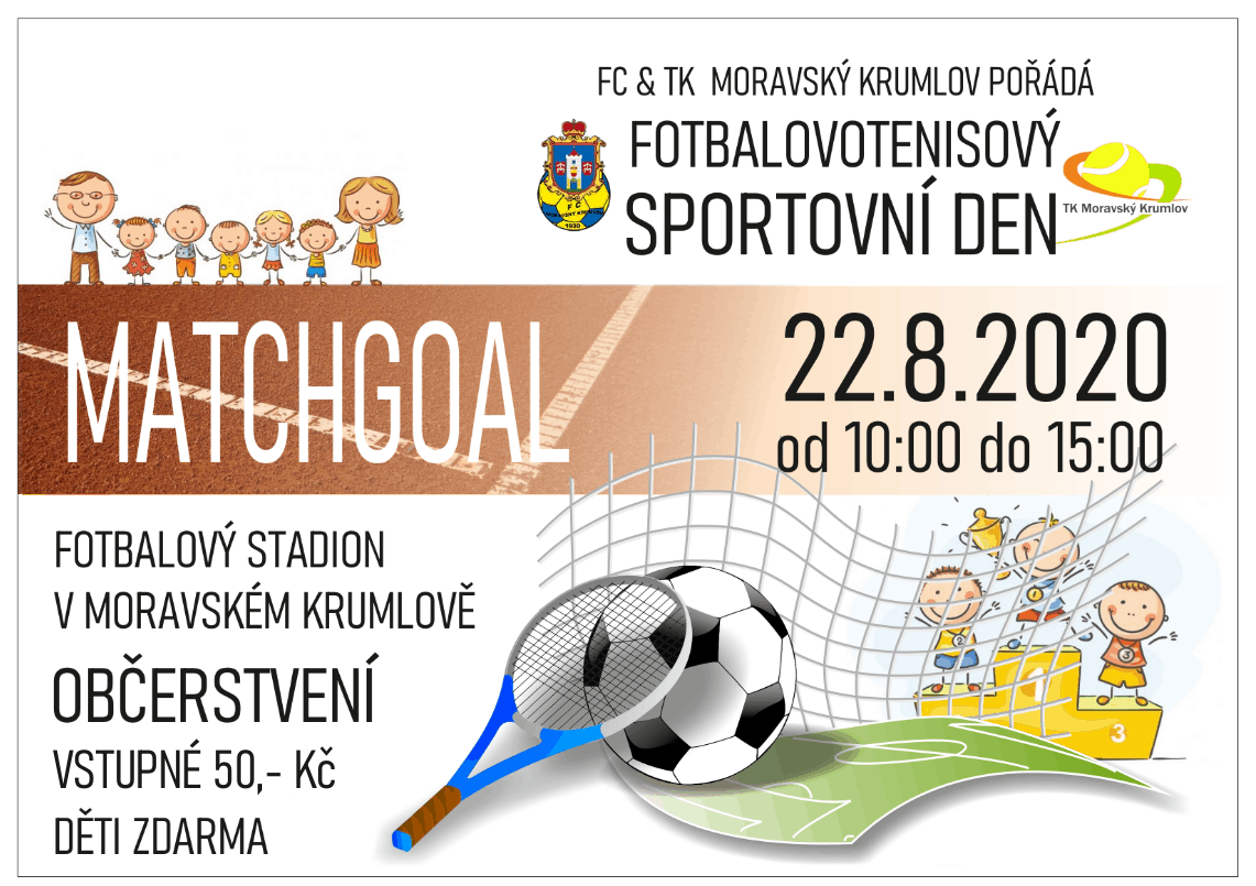 FCMK ve spolupráci s tenis. oddílem pořádá 22.8 Dětský sportovní den. Začátek v 10:00